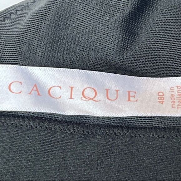 Cacique Black Women's Intimate Bra Lightly Lined Wireless Size 48D - Picture 3 of 7